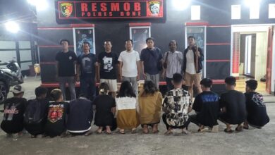 Resmob Polres Bone Amankan 11 Orang Terkait Kasus Penganiayaan