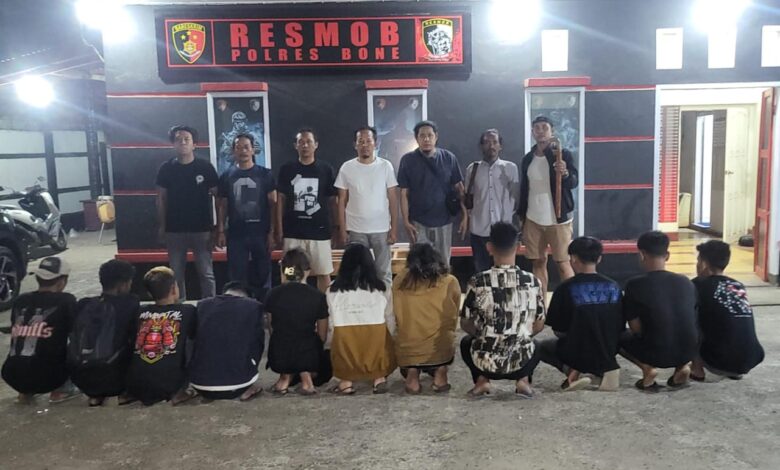 Resmob Polres Bone Amankan 11 Orang Terkait Kasus Penganiayaan