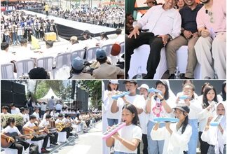 Gelar Serenada 3.000 Paduan Suara Pelajar, Pemkot Palu Raih Rekor MURI