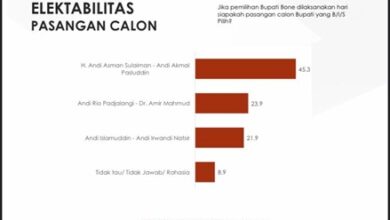 Survei IPI Pilbup Bone: Elektabilitas Andi Asman-Andi Akmal 45,3 Persen, Andi Rio-Amir Mahmud 23,9 Persen dan Andi Islamuddin-Andi Irwandi Natsir 21,9 Persen