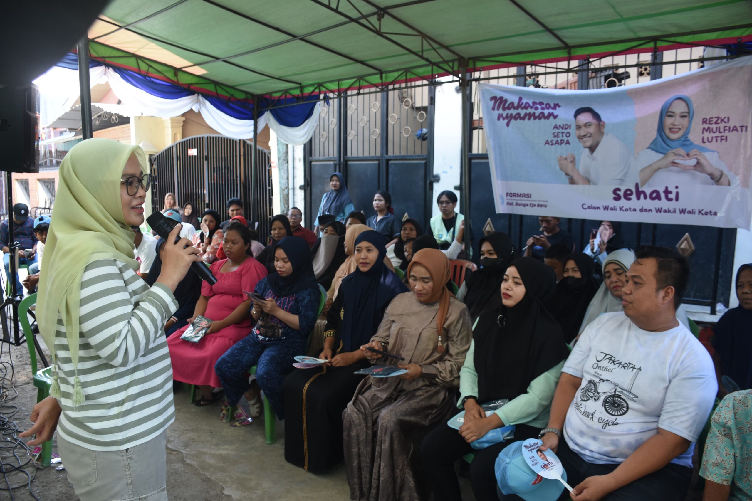 Kampanye Dialogis, Rezki Mulfiati Lutfi Sasar Sejumlah Wilayah di kota Makassar