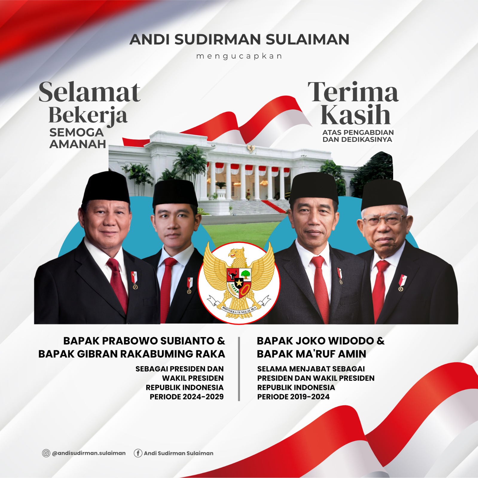 Usai Pelantikan Prabowo-Gibran, Andi Sudirman: Selamat Bekerja, Semoga Amanah!