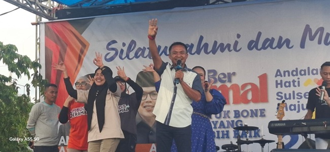 Dua Kader Terbaik Gerindra Ajak Masyarakat Ulaweng Menangkan BerAmal