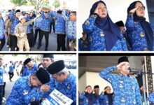 Pimpin Upcara HUT KORPRI ke 53, Wali Kota Palu Sampaikan 7 Pesan Presiden