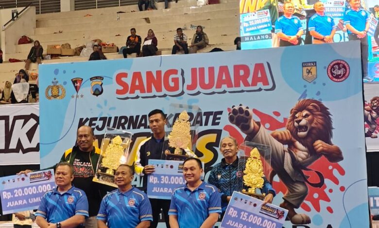 Sulsel Juara Umum III Kejurnas Karate Inkanas Piala Kapolri 2024