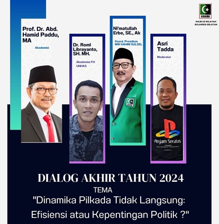 KAHMI Sulsel Bakal Gelar Diskusi Akhir Tahun 2024, Ulas Soal Pilkada Tak Langsung