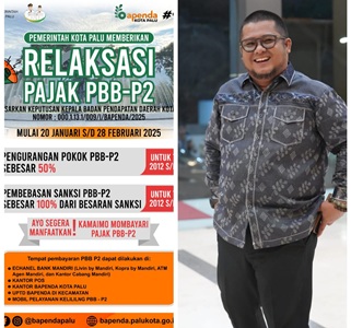 Relaksasi Pajak PBB-P2, Bentuk Kecintaan Wali Kota Palu terhadap Masyarakat