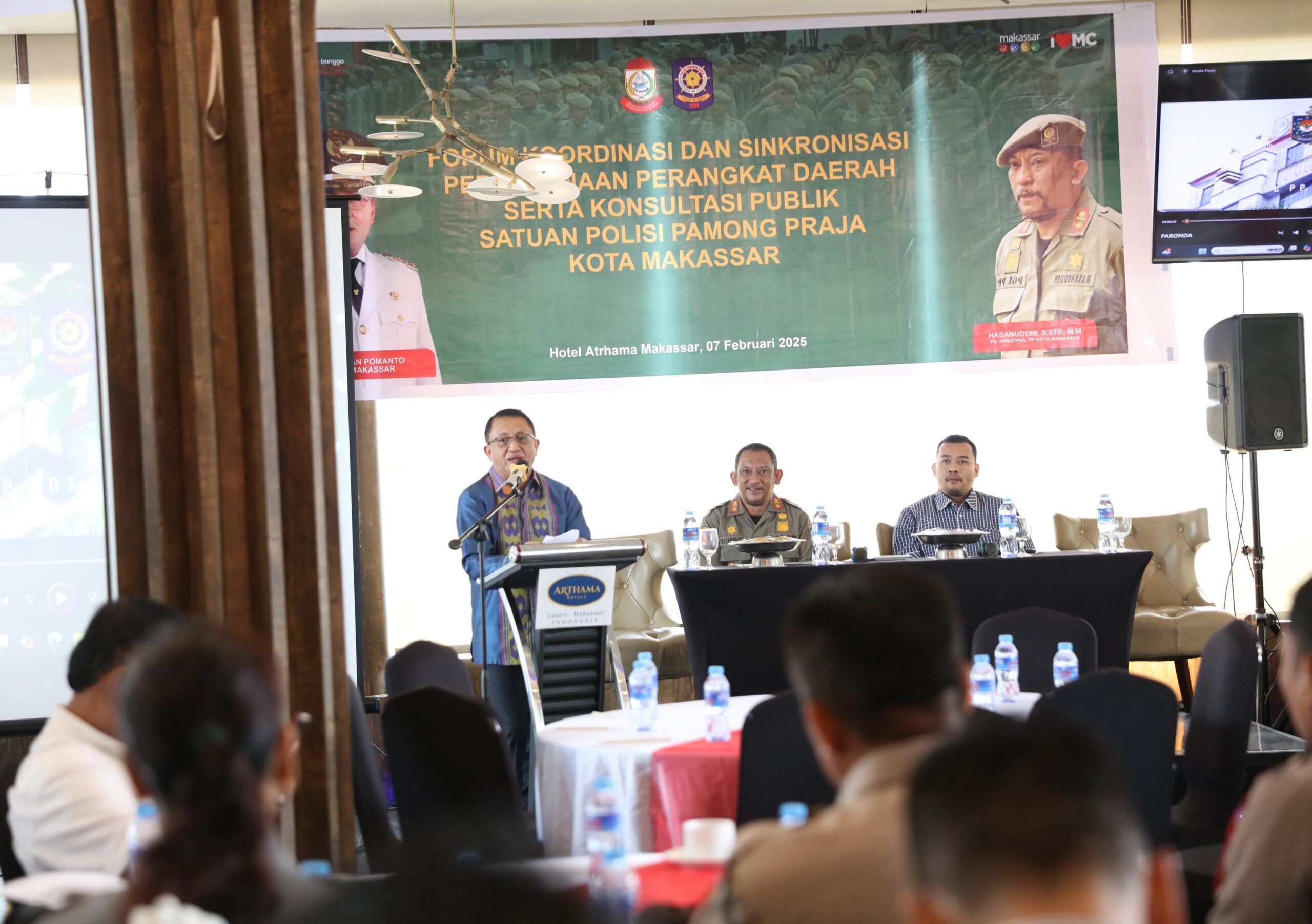 Buka Forum Koordinasi dan Sinkronisasi Satpol PP Kota Makassar, Muh. Yasir Tekankan Optimalisasi Penegakan Perda