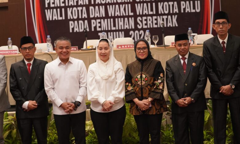 KPU Kota Palu Tetapkan Wali Kota dan Wakil Wali Kota Terpilih Hadianto-Imelda