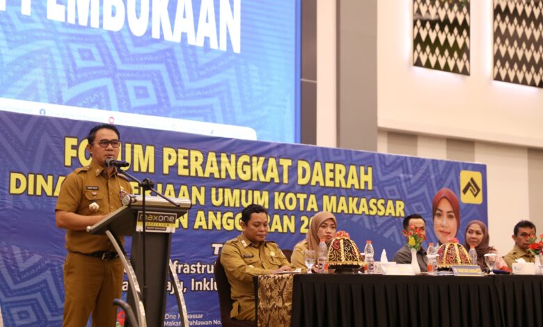 Buka Forum Perangkat Daerah Dinas PU Makassar, Pj Sekda Tekankan Infrastruktur Berkelanjutan