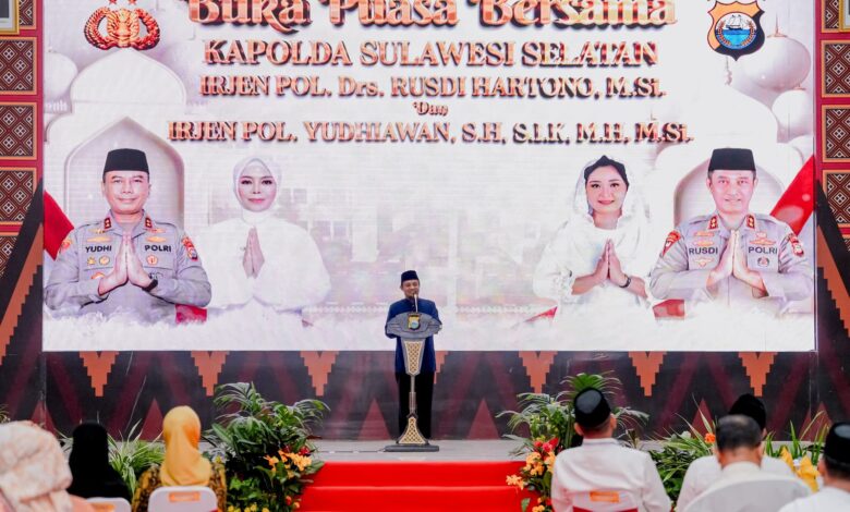 Buka Puasa Bersama Kapolda, Gubernur Sulsel Andi Sudirman Tekankan Sinergi Pembangunan dan Keamanan