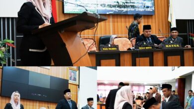 Imelda Liliana Hadiri Rapat Paripurna DPRD Palu Tentang Penyampaian Jawaban Wali Kota Atas Pemandangan Umum 3 Fraksi