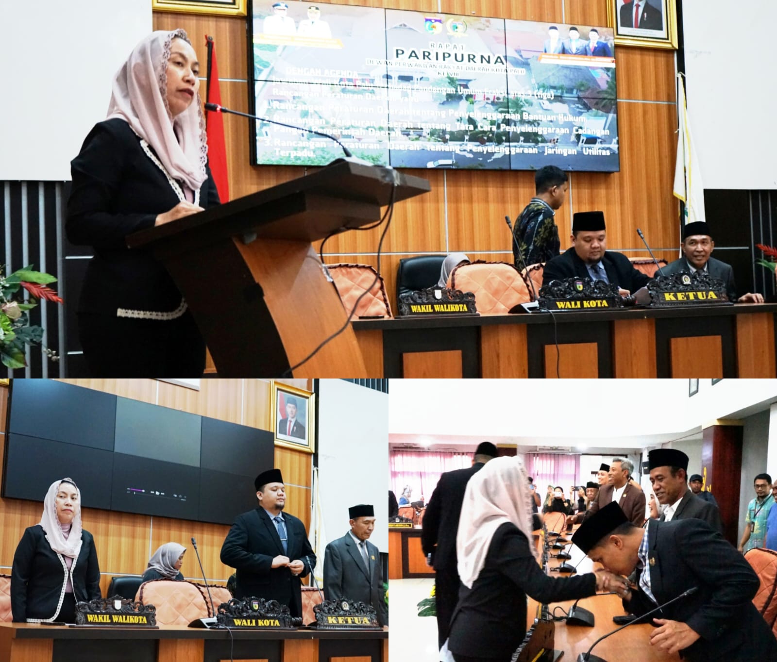 Imelda Liliana Hadiri Rapat Paripurna DPRD Palu Tentang Penyampaian Jawaban Wali Kota Atas Pemandangan Umum 3 Fraksi