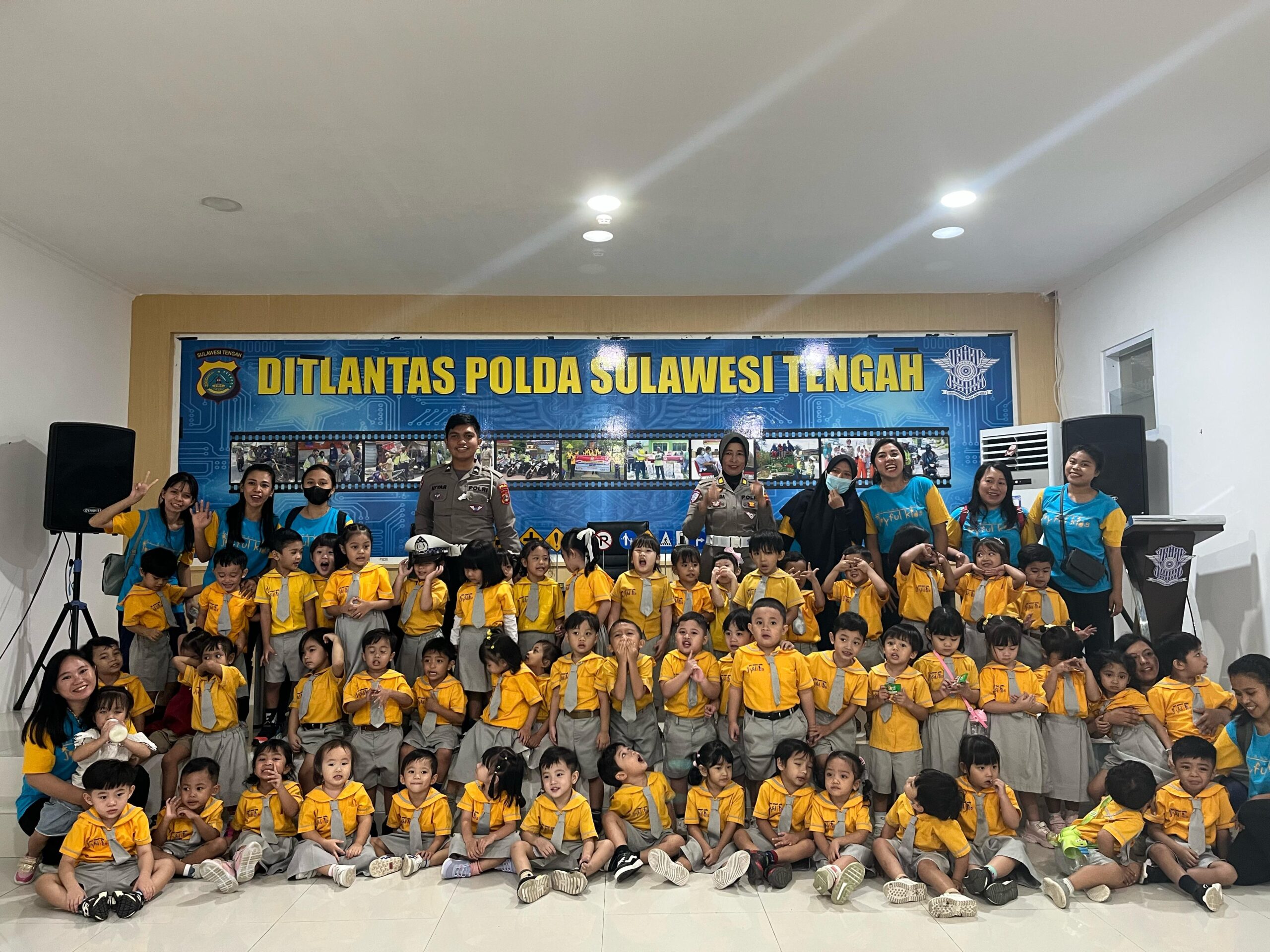 Joyful Kids Palu Kunjungi Ditlantas Polda Sulteng: Belajar Keamanan dan Tertib Lalu Lintas Sejak Dini