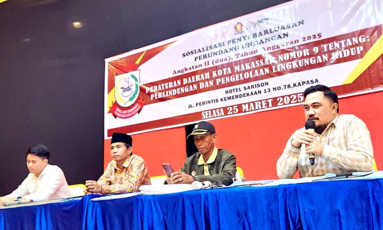 Sosialisasi Perda Lingkungan Hidup, Anggota DPRD Makassar Idris Ajak Masyarakat Ikut Berperan