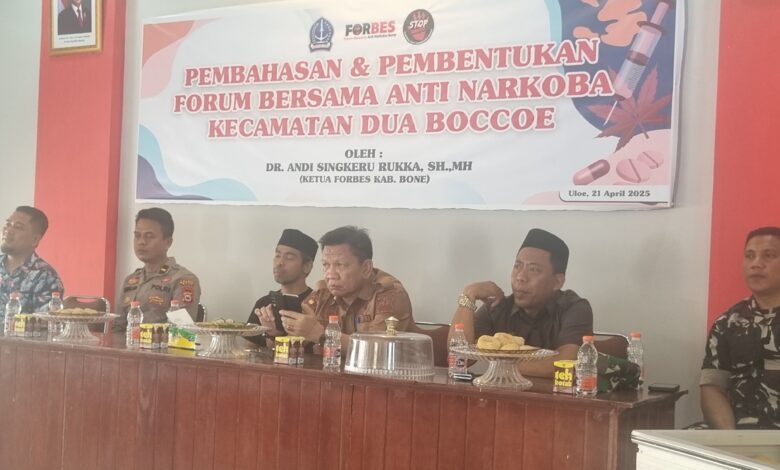Antisipasi Peredaran Narkoba di Bone, Forbes Bekerja Sama Desa Uloe Bentuk Pengurus