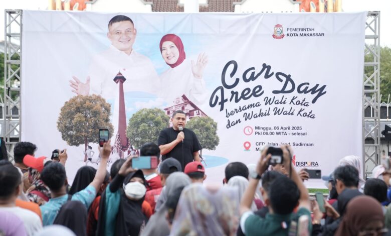 Wali Kota Munafri Hadiri CFD Perdana Usai Idul Fitri, Ajak Warga Jaga Gaya Hidup Sehat