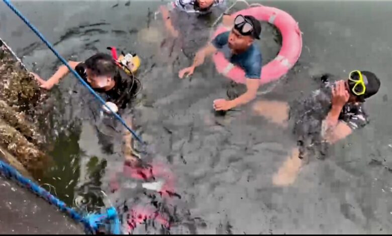 Atlet Layar TNI AL Lantamal VI Selamatkan Orang Tua yang Coba Bunuh Diri Terjun Ke Laut Menggunakan Sepeda Motor