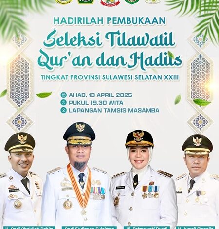 STQH Sulawesi Selatan 2025 Digelar i Luwu Utara, Tema Mewujudkan Generasi Qurani Menuju Sulsel Unggul dan Bermartabat