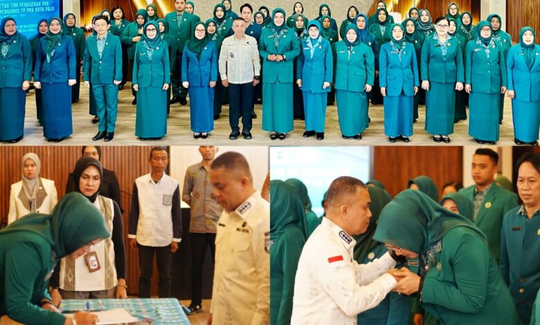 Hadianto Rasyid Lantik Pengurus TP PKK Kota Palu Periode 2025-2030