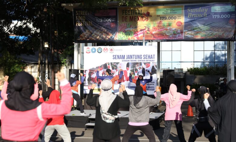 TP PKK, Dekranasda, dan Pokja Bunda PAUD Makassar Kompak Senam Jantung Sehat di CFD Sudirman