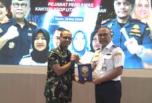 Wadan Lantamal VI Hadiri Acara Antar Sambut Kepala Kantor dan Pejabat KSOP Utama Makassar