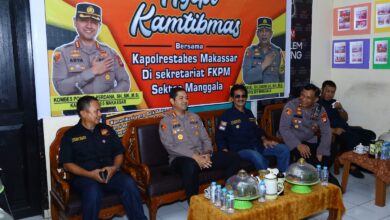 Kapolrestabes Makassar Ngopi Kamtibmas Bersama FKPM Sektor Manggala