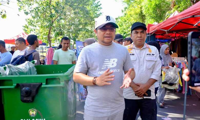 Tinjau Pelaksanaan CFD, Wabup Gowa Pastikan Pengelolaan Sampah Berjalan Maksimal