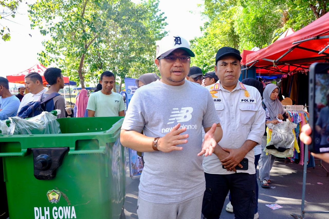 Tinjau Pelaksanaan CFD, Wabup Gowa Pastikan Pengelolaan Sampah Berjalan Maksimal