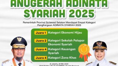 Sulsel Raih 4 Penghargaan Anugerah Adinata Syariah 2025, Gubernur Andi Sudirman: Terima Kasih Seluruh Tim