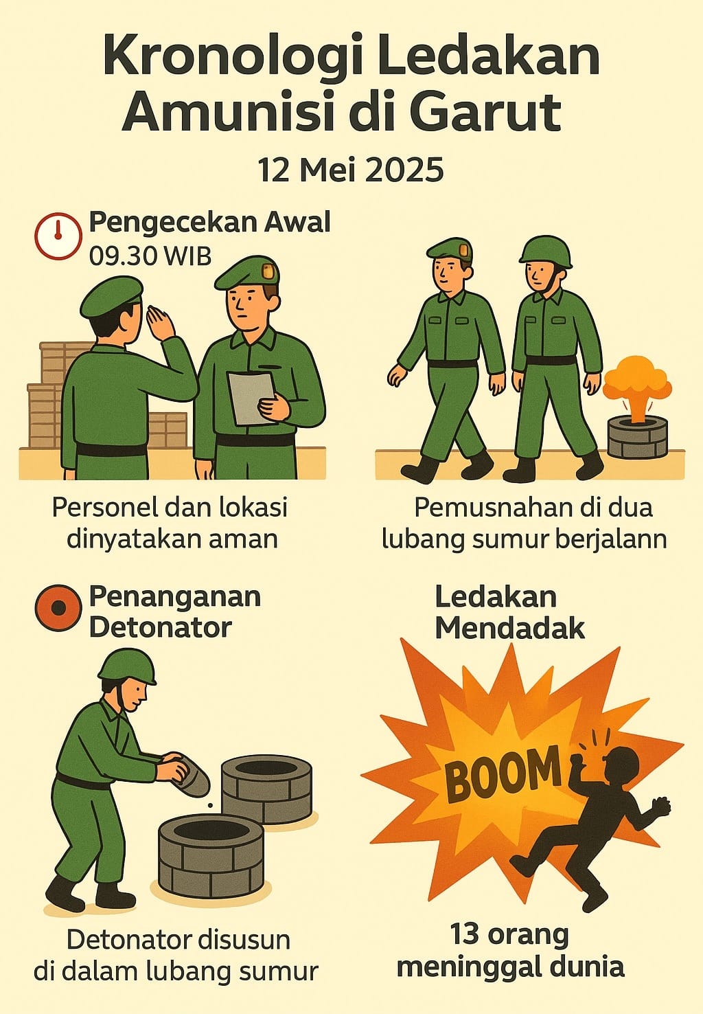 Ledakan Amunisi di Garut Dua Peledakan Awal Aman, Tragedi Terjadi Saat Penanganan Detonator