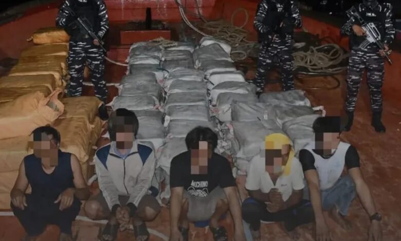 TNI AL Gagalkan Penyelundupan 1,9 Ton Narkotika di Perairan Tanjung Balai Karimun