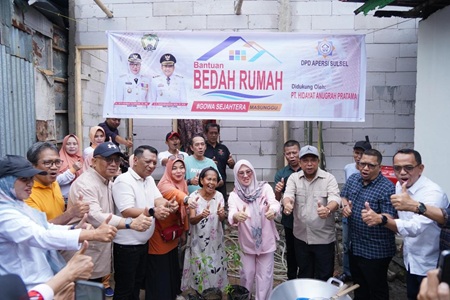 Kunjungi KME, Proses Pembangunan Bedah Rumah di Gowa Semakin Terlihat