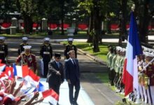 Presiden Prabowo Terima Kunjungan Presiden Prancis Emmanuel Macron di Istana Negara