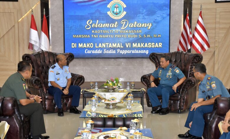 Danlantamal VI Terima Audiensi Kaotmilti IV Makassar