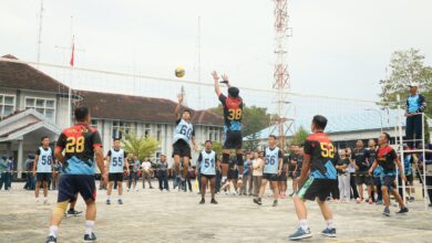 Dalam Rangka HUT Ke 75 Lantamal VI Gelar Pertandingan Bola Voli Antar Satker