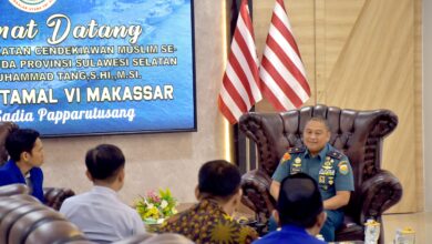 Danlantamal VI dan ICMI Muda Sulsel Bahas Kerja Sama Kemaritiman