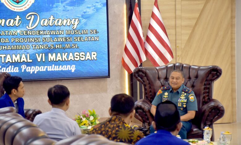 Danlantamal VI dan ICMI Muda Sulsel Bahas Kerja Sama Kemaritiman