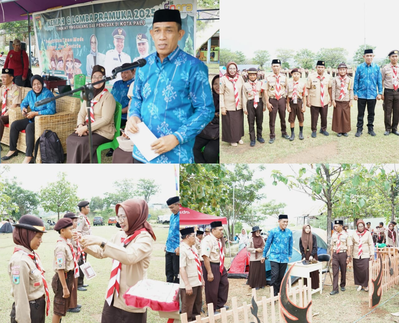 Bangkitkan Tunas Muda dengan Jiwa Kesatria yang Berani, Pramuka Penggalang dan Penegak Kota Palu Gelar Kemah 2025
