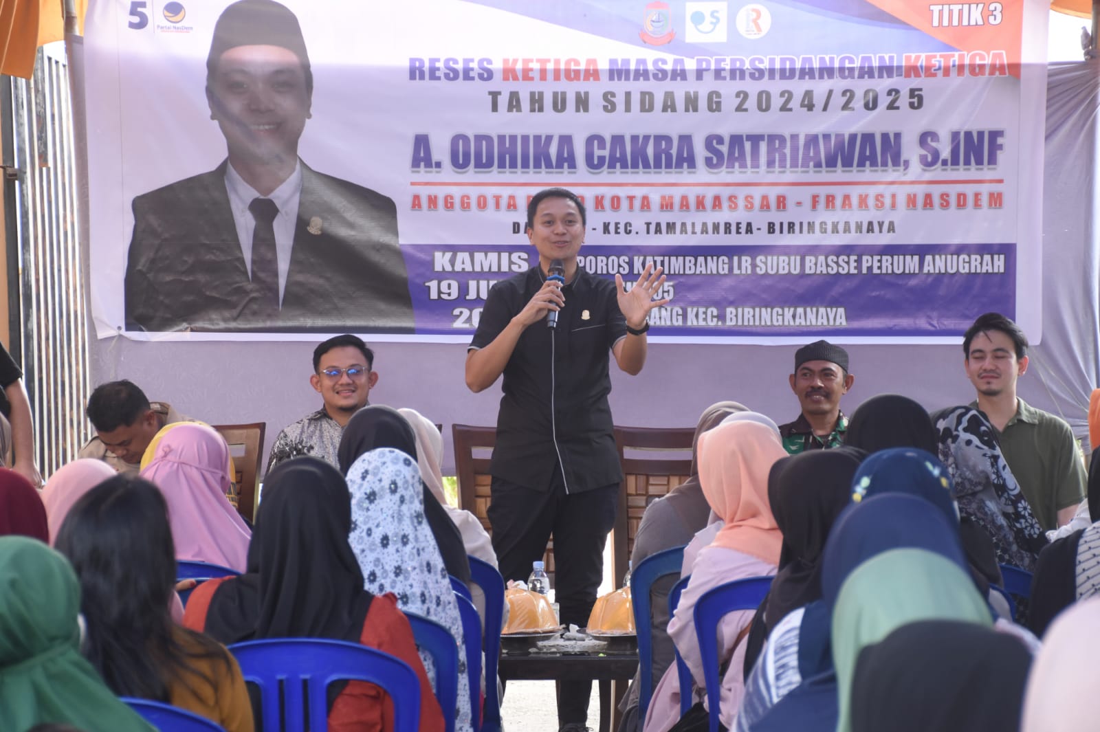 Odhika Cakra Temui Konstituen di Tiga Titik dalam Reses Ketiga Masa Persidangan 2024-2025 DPRD Makassar