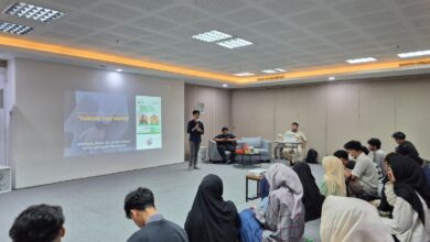 Puluhan mahasiswa mengikuti seminar bertajuk Growthlab: The Incubation Seminar Series, Nurturing Ideas, Growing Ventures di Auditorium Hadji Kalla Lt. 6 Kalla Institute, Rabu (18/6/2025) lalu.