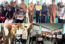 Wakil Wali Kota Palu Imelda Liliana Hadiri Penyerahan Bantuan Modal dan Alat Bantu Warga Penerima Manfaat