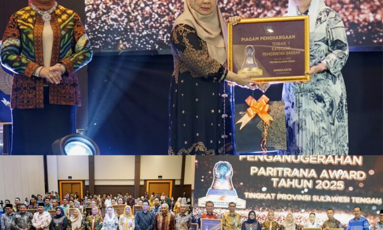 Pemkot Palu Raih Paritrana Award 2025 Tingkat Provinsi Sulteng