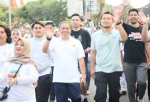 Danlantamal VI Ramaikan Olahraga Jalan Santai Sulsel Anti Mager 2025