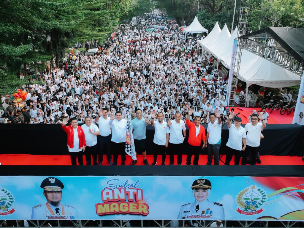 Danlantamal VI Ramaikan Olahraga Jalan Santai Sulsel Anti Mager 2025