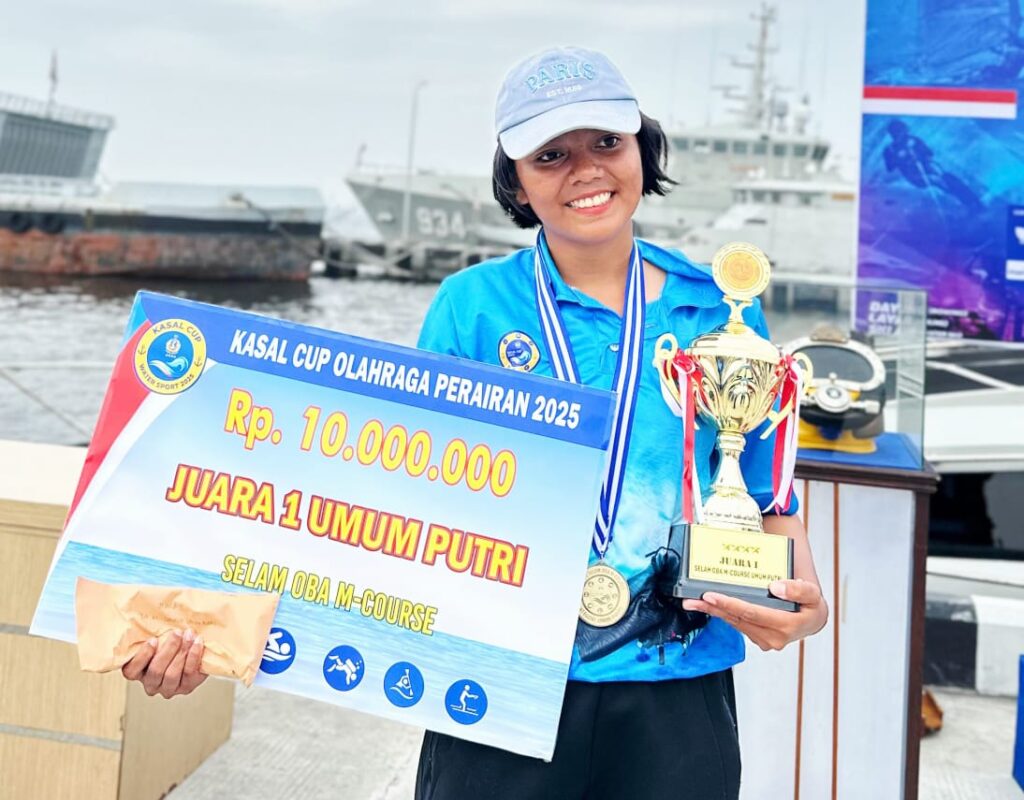 Atlet Lantamal VI Juara I Kejurnas Selam OBA Kasal Cup 2025
