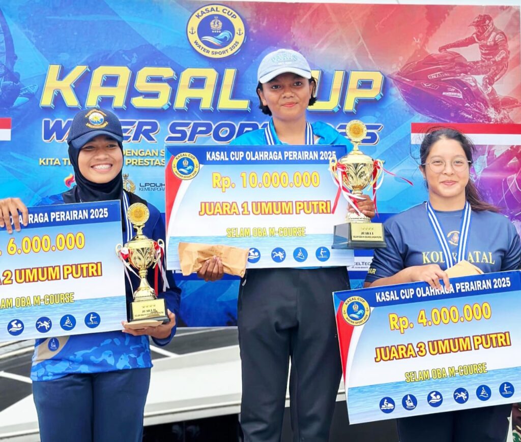 Atlet Lantamal VI Juara I Kejurnas Selam OBA Kasal Cup 2025
