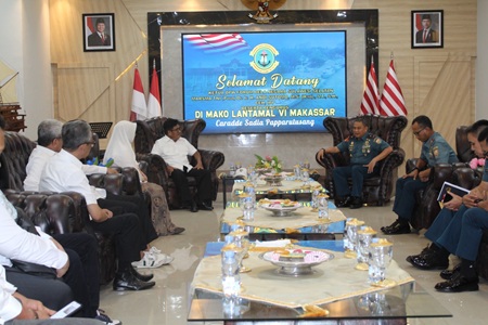Danlantamal VI Terima Audiensi Ketua DPW Forum Bela Negara Sulawesi Selatan