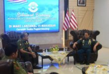 Danlantamal VI Makassar Terima Courtesy Call Kepala Balai Gakkum Kehutanan Wilayah Sulawesi