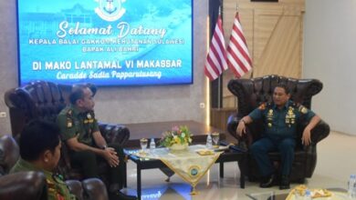 Danlantamal VI Makassar Terima Courtesy Call Kepala Balai Gakkum Kehutanan Wilayah Sulawesi